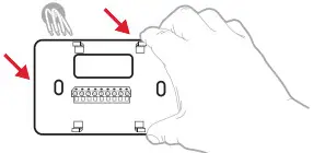Honeywell RCHT8612WF T5+ Smart Thermostat Programmable Thermostat - old wall plate