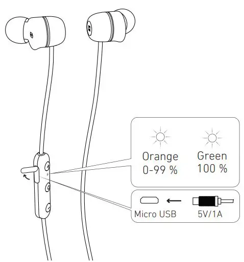 aVIBE Wireless Bluetooth earphones - CHARGING