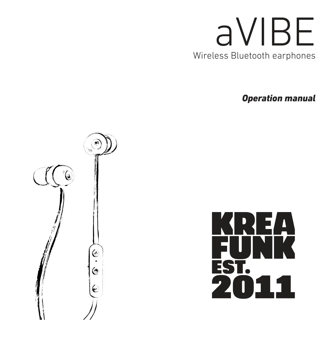 aVIBE Wireless Bluetooth earphones Instruction Manual
