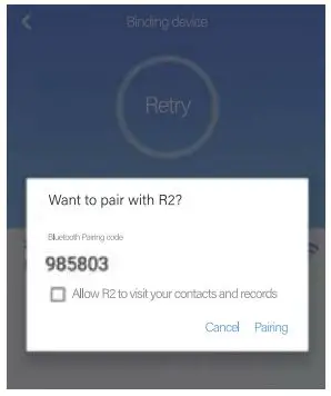 DAS-4 SL20 Smartwatch - When the phone gets a prompt of Bluetooth pairing request