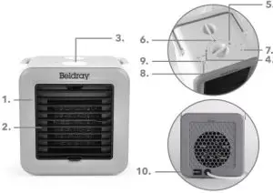 Beldray EH3327VDE Cube Portable Personal Space Climate Controller - Destription
