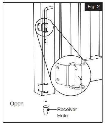 Thread the rod through the upper bracket