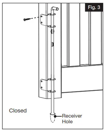 With the tabs in the locked position