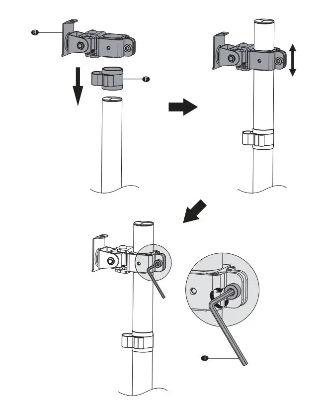 Wali Single Monitor Desk Stand - Supplied Parts List step 3