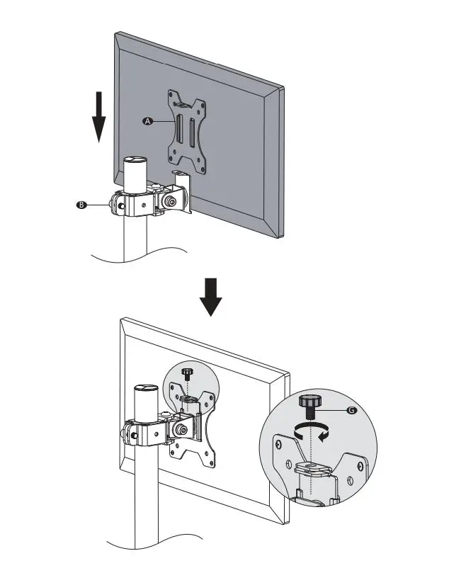 Wali Single Monitor Desk Stand - Supplied Parts List step 5