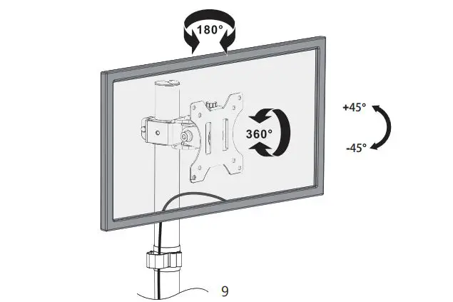 Wali Single Monitor Desk Stand - Supplied Parts List step 9