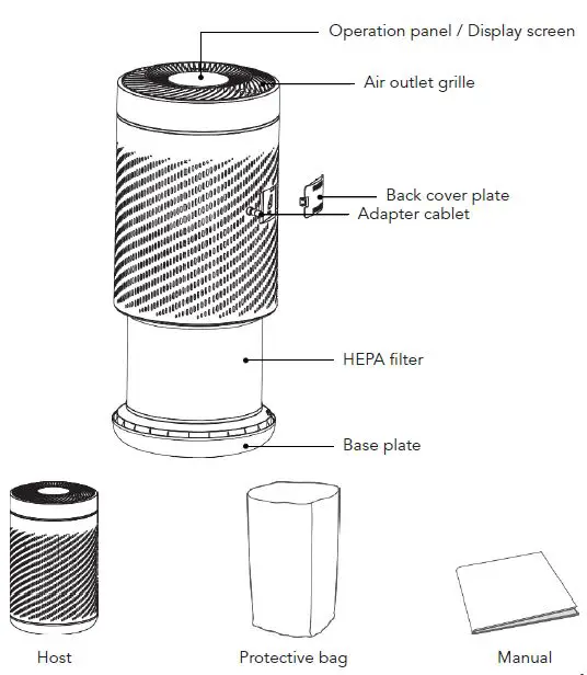 FUAVE 887193 Comfort Air Purifier fig 1
