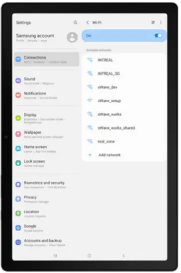 SAMSUNG SM X200NZAEXAR Galaxy Tab A8 Smart Tablet - tap Settings