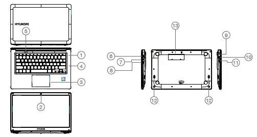 HYUNDAI HT14CCIC44EGH HYbook 14.1 Windows Laptop 1