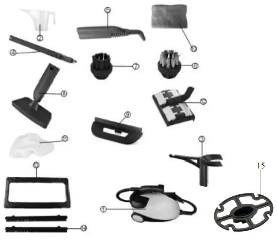 H Koenig nv6400 Floorcare Steam Cleaner - COMPONENT