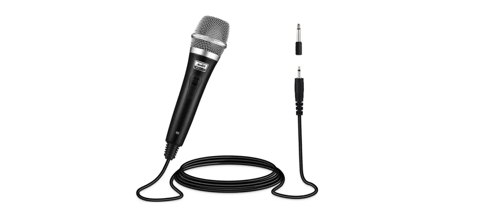 Moukey Dynamic Microphone, Karaoke Microphone With 13 Ft Cable, Metal Handheld Cardioid Wired Mic, Microphone-complete Features/instruction Manual Moukey Dynamic Microphone, Karaoke Microphone With 13 Ft Cable, Metal Handheld Cardioid Wired Mic, Microphone-complete Features/instruction Manual