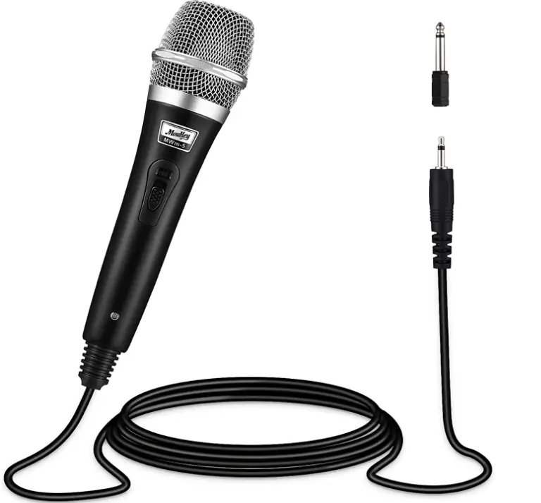 Moukey-Dynamic-Microphone,-Karaoke-Microphone-with-13-ft-Cable-Metal-Handheld-Cardioid-Wired-Mic-Microphone-image