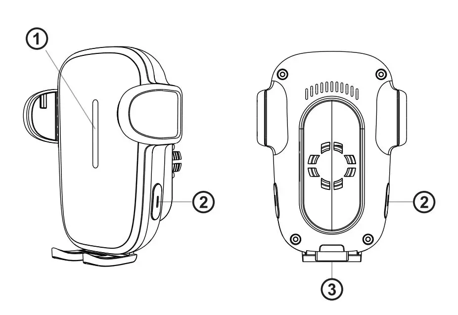 Shenzhen-Yihui-Technology-iFORCE-W2 -Cell-Phone-Holder-with-Wireless-Car-Charger-Pad-1