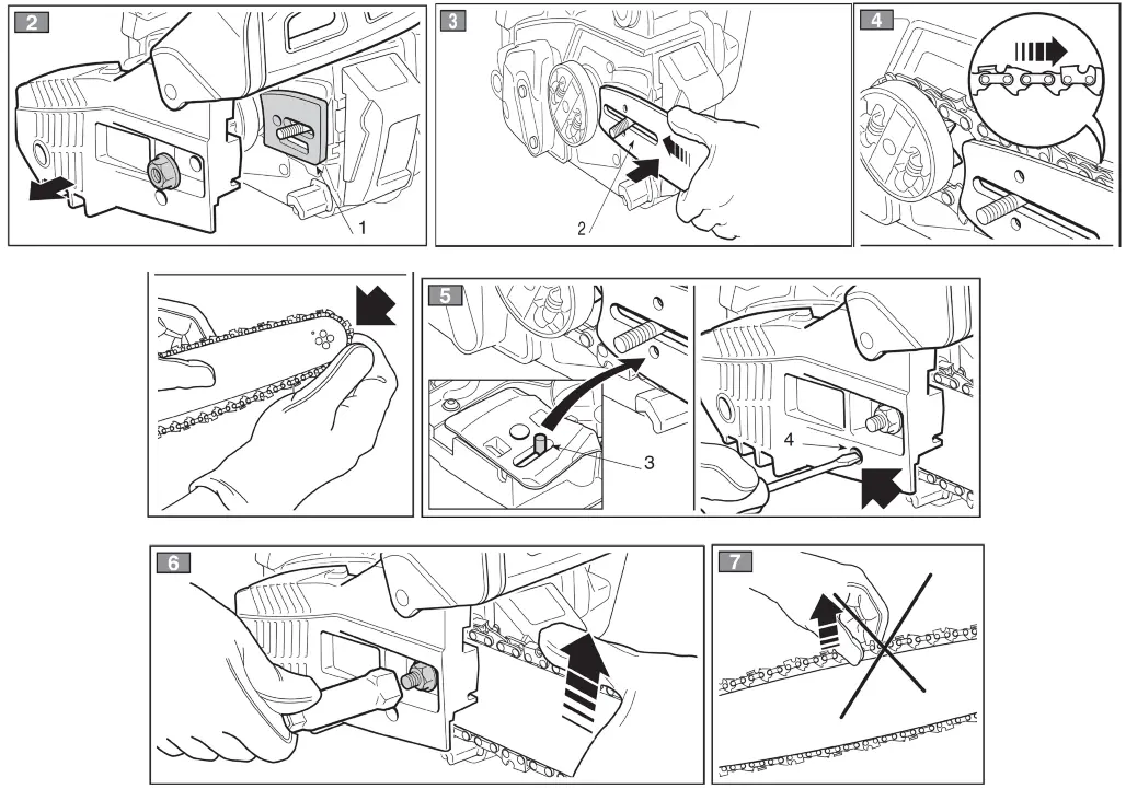 anova MG3514 1 6CV Chainsaw - BAR AND CHAIN ASSEMBLY 3