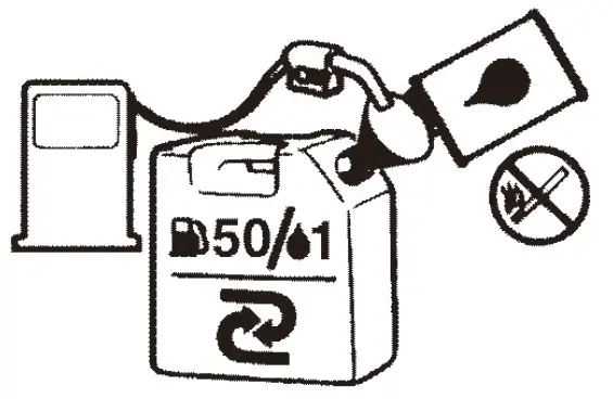anova MG3514 1 6CV Chainsaw - FUEL AND CHAIN OIL