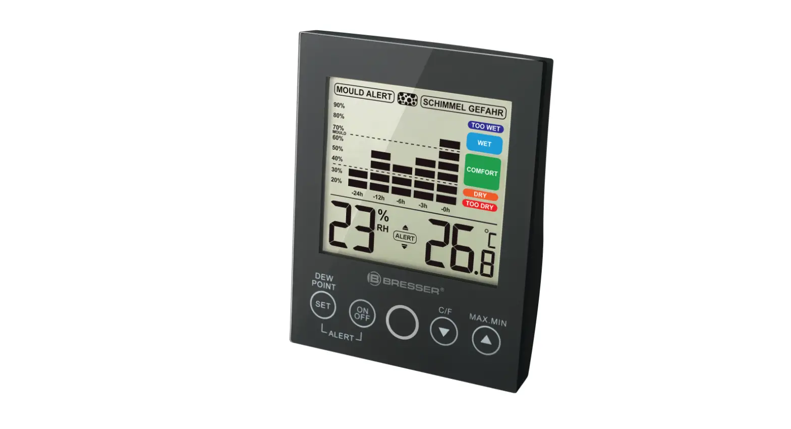 Bresser 7007410000000 Ma Digital Hygrometer With Mould Alert Instruction Manual
