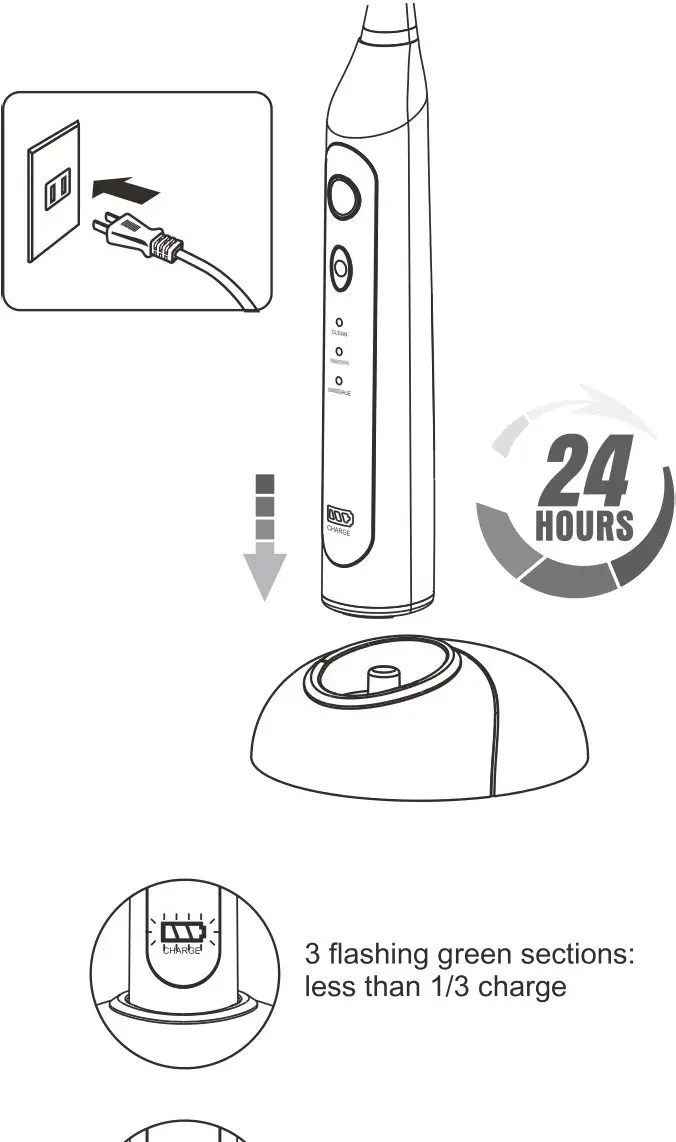kogan Soniclean Pro Toothbrush - Charging the toothbrush