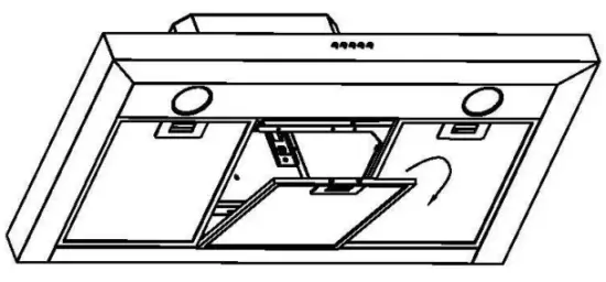 CIARRA CAS52913E Small Range Hood Insert with Push Button Control - lock 1