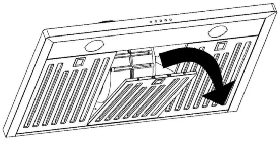 CIARRA CAS52913E Small Range Hood Insert with Push Button Control - lock