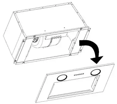 CIARRA CAS52913E Small Range Hood Insert with Push Button Control - panel
