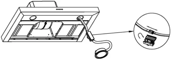 CIARRA CAS52913E Small Range Hood Insert with Push Button Control - plug