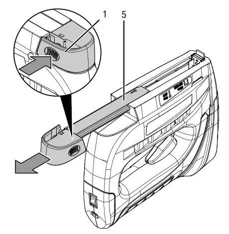 Trotec PTNS 10 Cordless Tacker - Filling the magazine 1