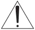 Exclamation point within an equilateral triangle