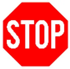 a stop sign