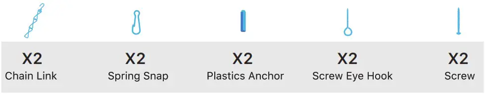 Ensenior LSL BL 4PACK W1 4 Pack Linkable LED Utility Shop Light - COMPONENTS