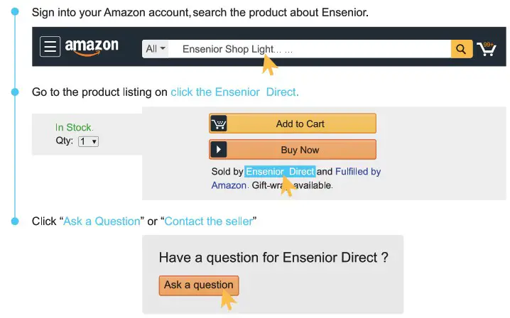 Ensenior LSL BL 4PACK W1 4 Pack Linkable LED Utility Shop Light - CONTACT US