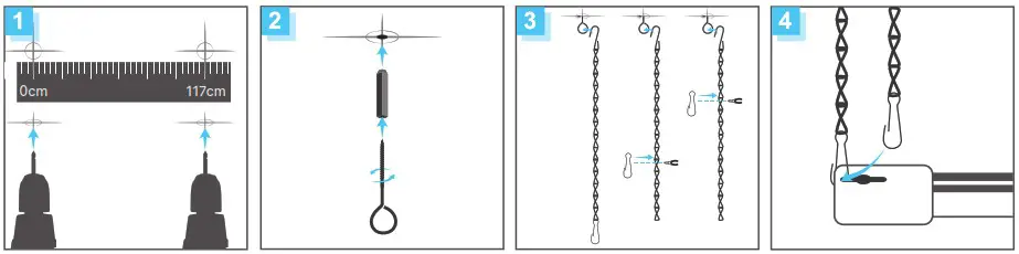 Ensenior LSL BL 4PACK W1 4 Pack Linkable LED Utility Shop Light - TWO INSTALLATION STYLE SELECTABLE