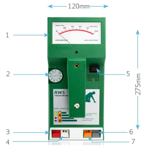 TRAMEX RWS Roof and Wall Moisture Scanner - OPERATING INSTRUCTIONS