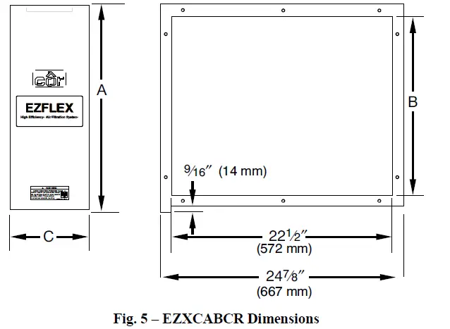 Carrier EZXCABCR High Efficiency Air Filtration System FIG 4