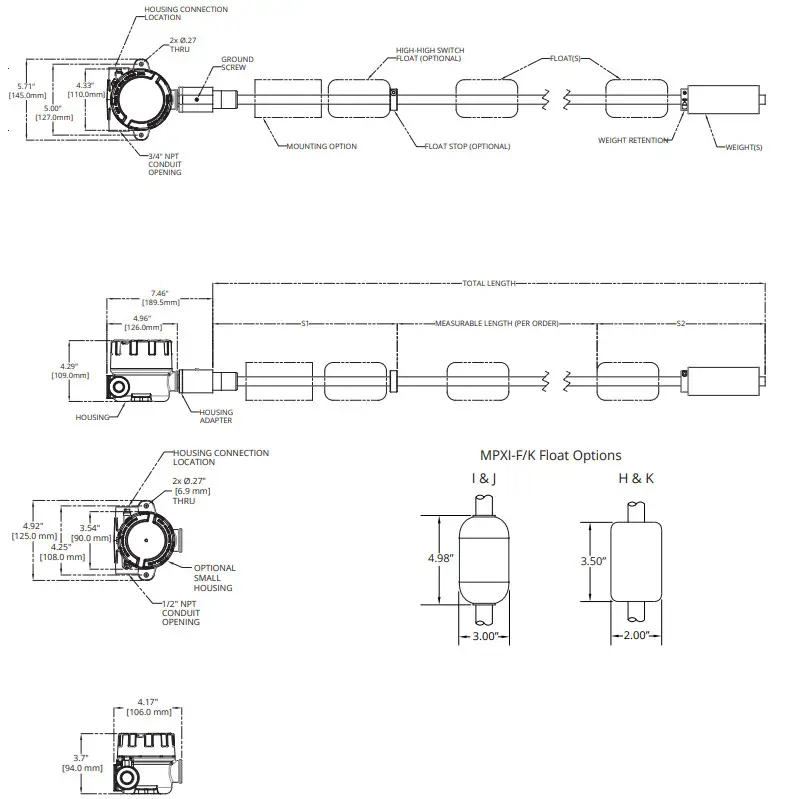 APG MPXI Magnetostrictive Level Sensors - Fig 5