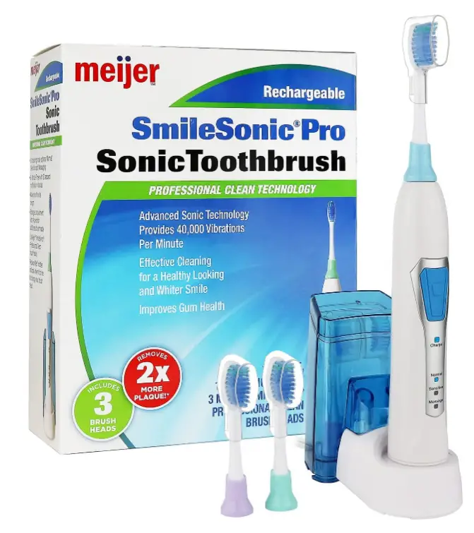 Meijer Sonic Pro Rechargeable Electric Toothbrush