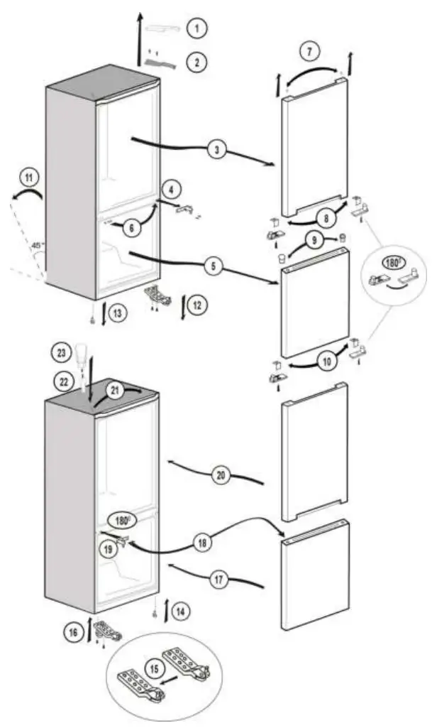 Repositioning the door