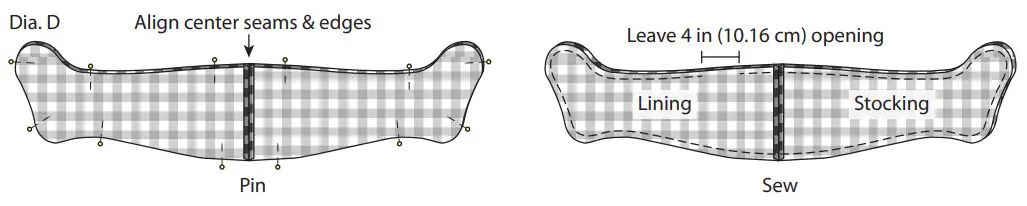 Fabric Editions Stocking Template - Dia. D