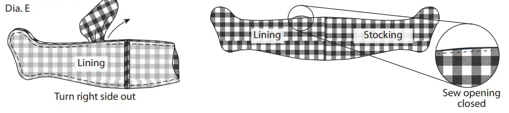 Fabric Editions Stocking Template - Dia. E