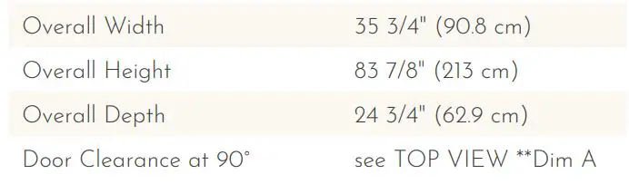 MONOGRAM ZIC363NBVLH 36 Inch Commercial Style Bottom Freezer - SPECIFICATIONS