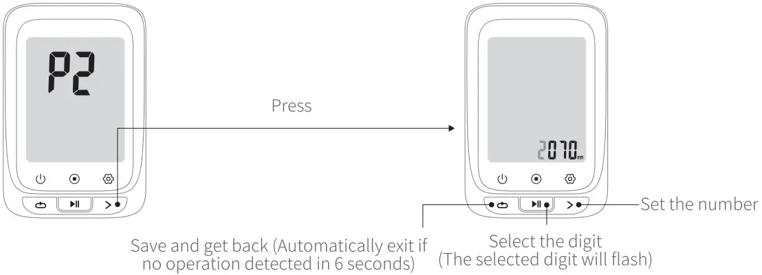 Setting the Wheel Size