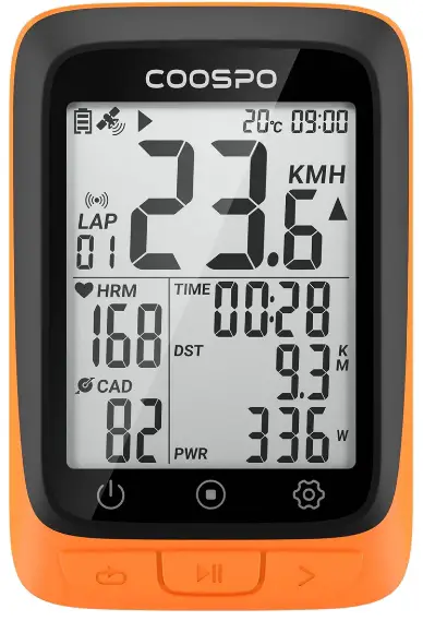 COOSPO Bike Computer GPS Wireless ANT plus Cycling Computer GPS