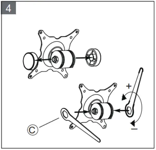 PRO DVX DS-40 Desk Stand VESA 75 - Fig 3
