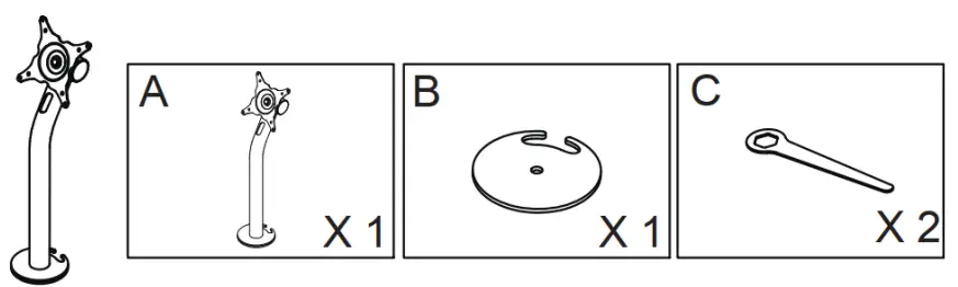 PRO DVX DS-40 Desk Stand VESA 75