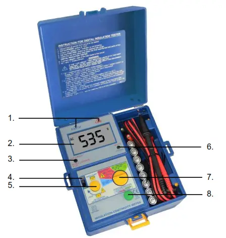 PeakTech 2670 Digital Insulation Tester - Layout