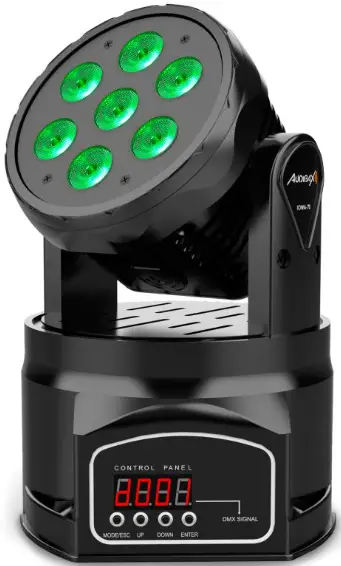 AUDIBAX Iowa 70 UV Moving Head Disco Wash 7 Led 8W