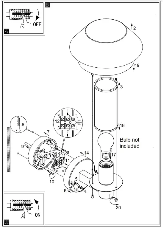 Lucci fresco 239368, 239369 Merricks Wall Bracket 1
