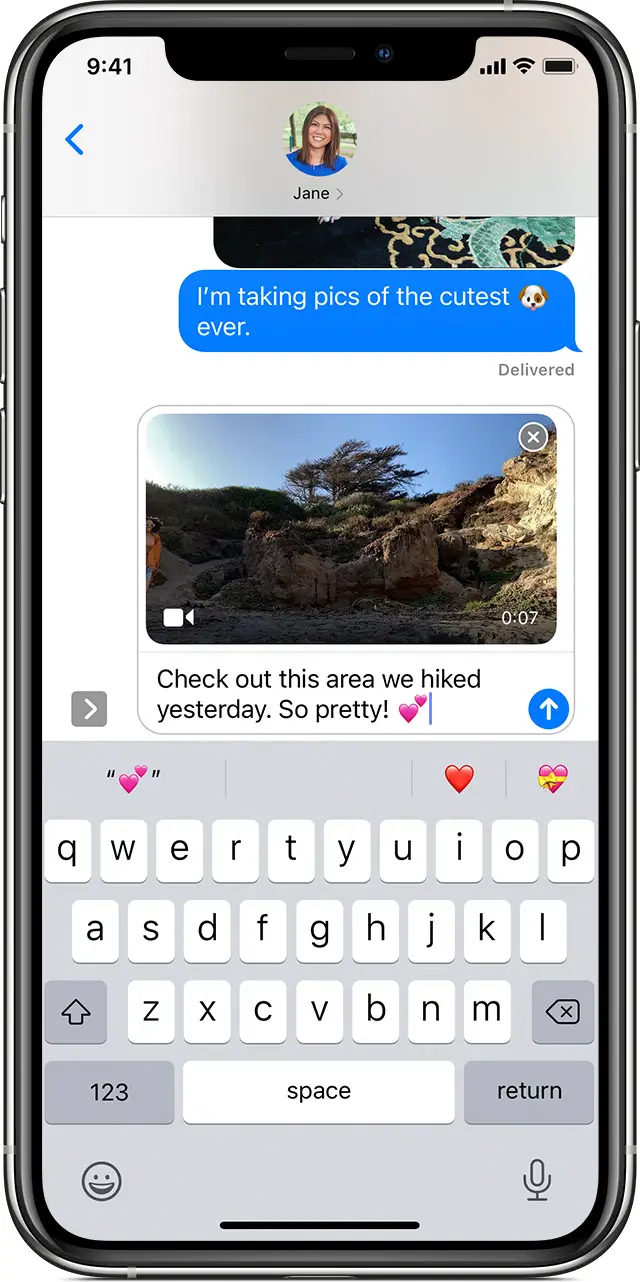 send a video message