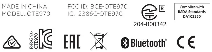 blueparrott M300-XT Noise-Canceling Mono Bluetooth Headset - Certifications