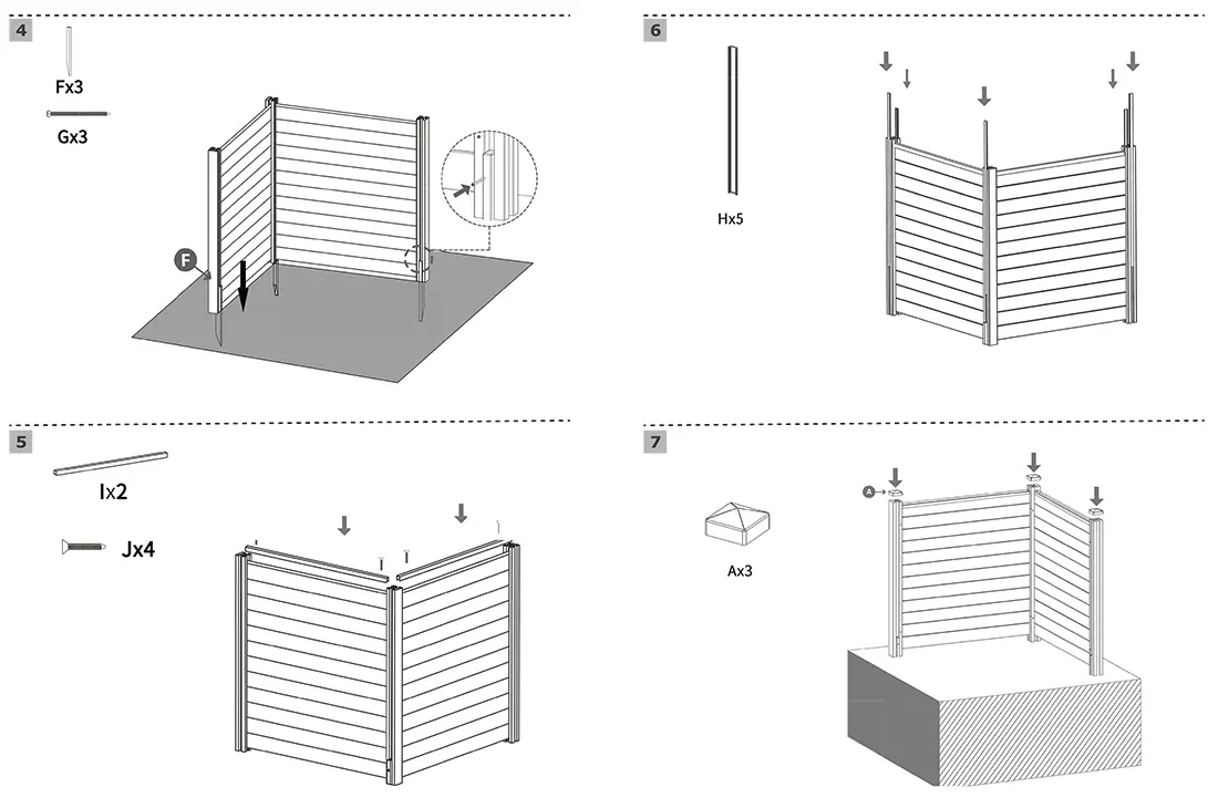 COSTWAY GT3810WH Garden Fence - fig 1