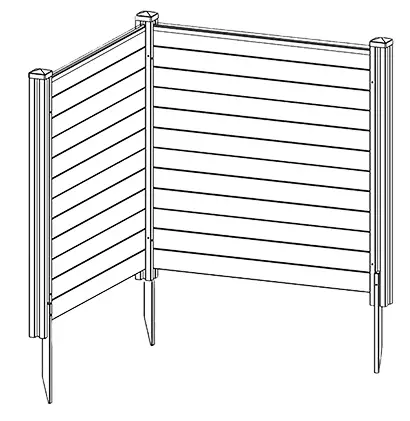 COSTWAY GT3810WH Garden Fence